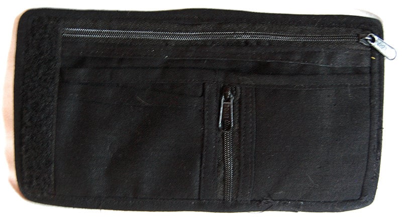 4 variations of sacred geometry moneypockets - pocket for coins and cards and 2 for papermoney with hook & loop - blacklight active wallet