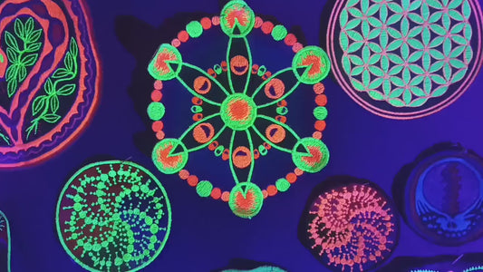 windmill crop circle patch blacklight active flower of life
