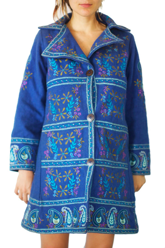 Flower Power coat psychedelic The Beatles costume pure handmade embroidery no print