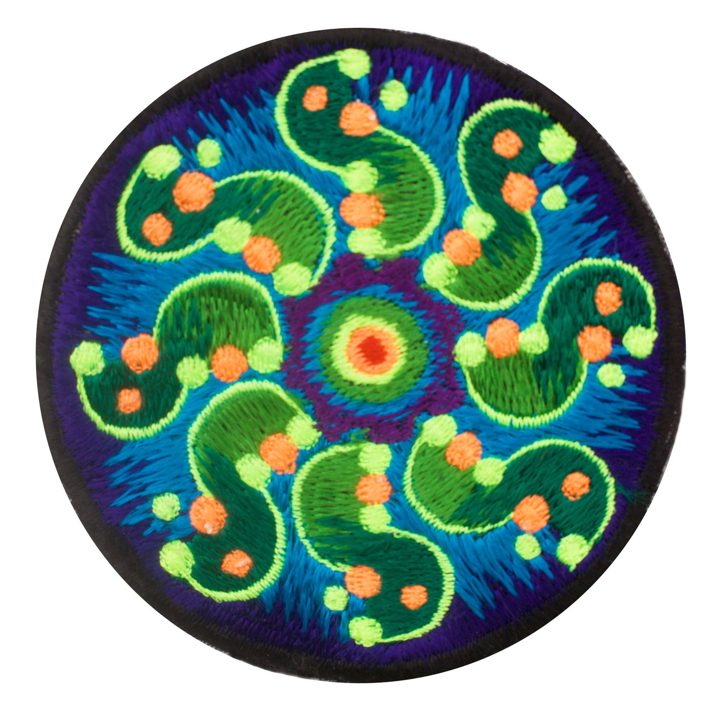 Tidcombe crop circle patch 3.5 inch - handcrafted embroidery alien art - blacklight glowing and for sew on