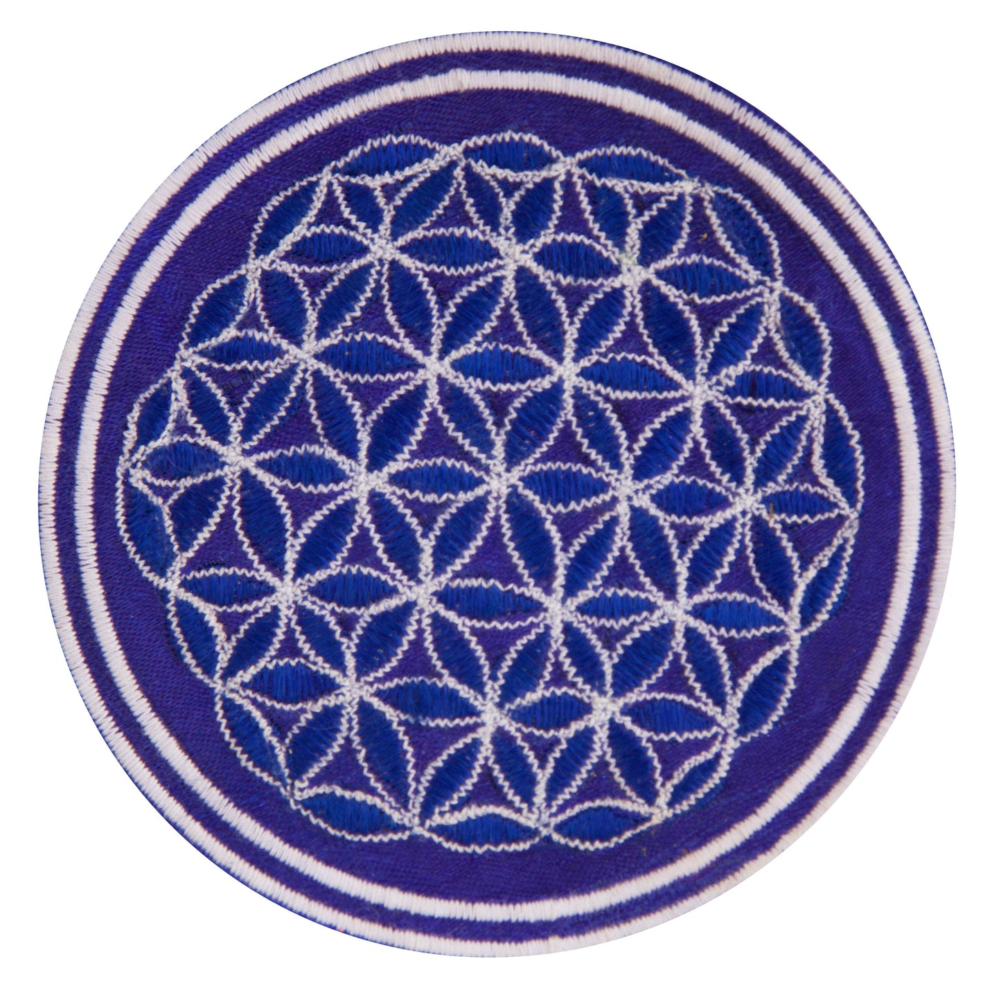White orange gray flower of life patch sacred geometry embroidery for sew on