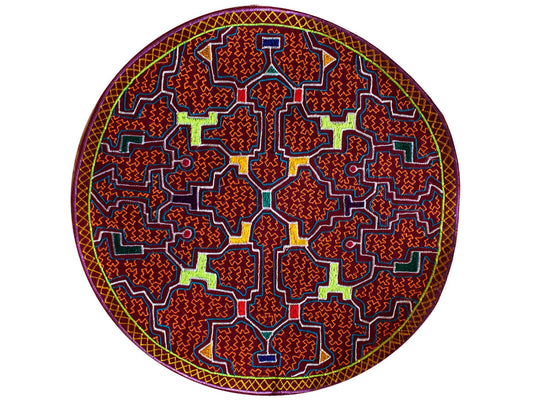 XXL Ayahuasca DMT vision embroidery Shipibo Conibo artwork