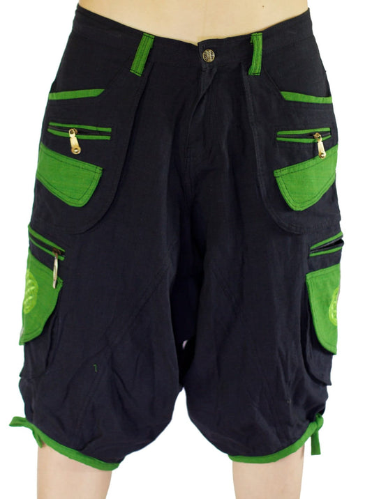 Goa Pant clamdiggers 11 pockets made after order fully customizable with flower of life embroidery